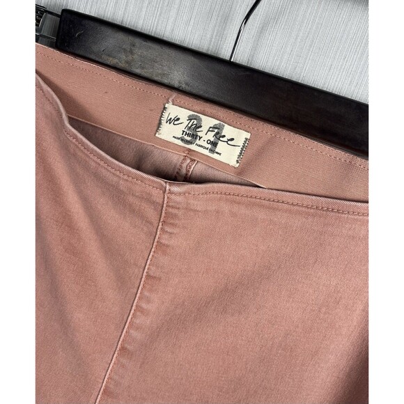 We the Free Pull On Romantic Rosy Pink Flare Jeans Boho Y2K vibe Valentine's - Picture 3 of 13